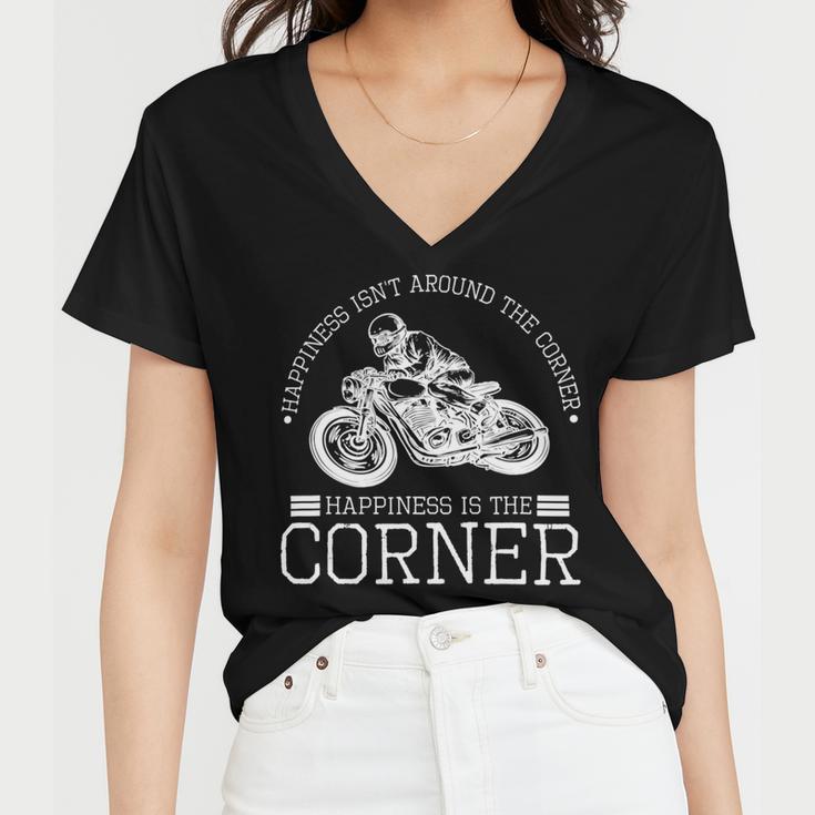 Motorcycle Motorbike Two Wheeler 491 Shirt Women V-Neck T-Shirt