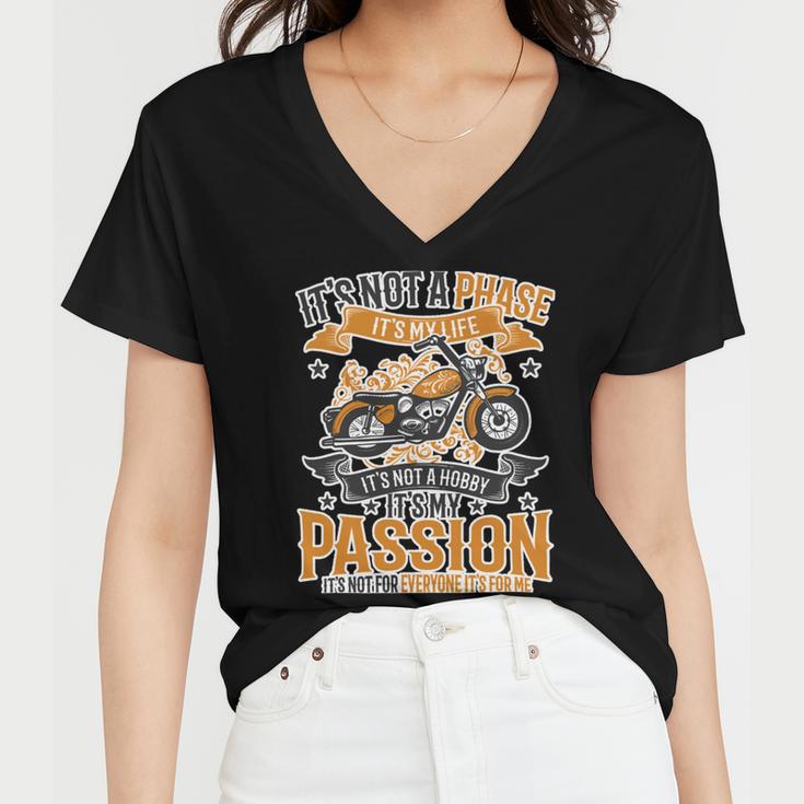 Motorcycle Passion Biker Cute Dreaming 488 Shirt Women V-Neck T-Shirt