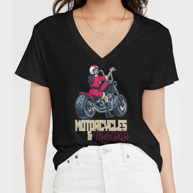 Motorcycles Mascara Excellent Dreaming 466 Shirt Women V-Neck T-Shirt