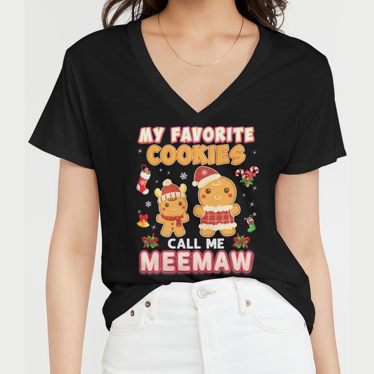 My Favorite Cookies Call Me Meemaw 882 Shirt Women V-Neck T-Shirt