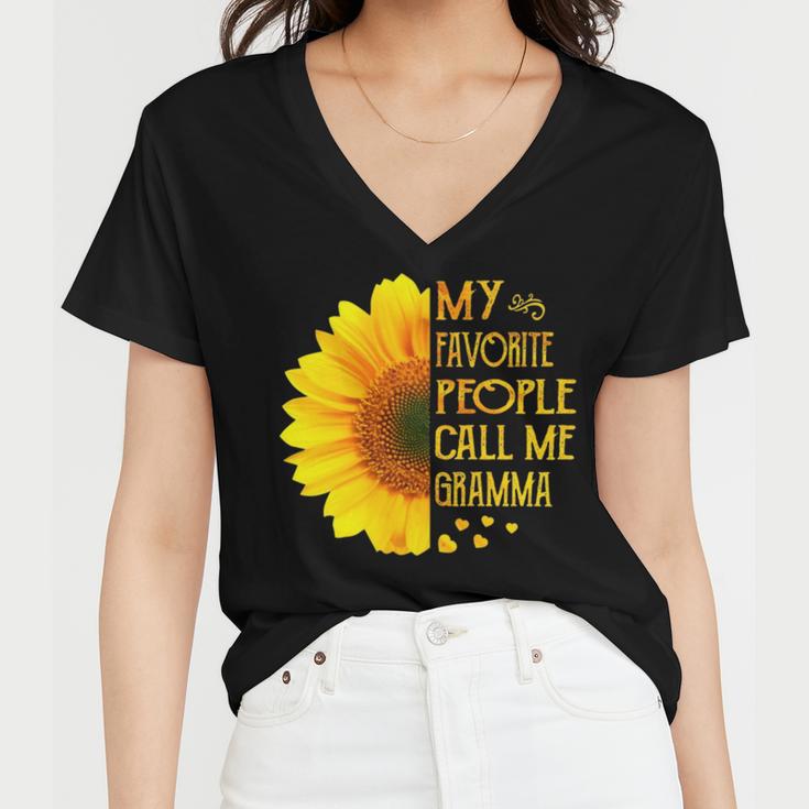 My Favorite People Call Me Gramma 728 Shirt Women V-Neck T-Shirt