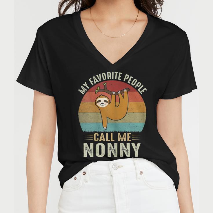 My Favorite People Call Me Nonny 302 Trending Shirt Women V-Neck T-Shirt