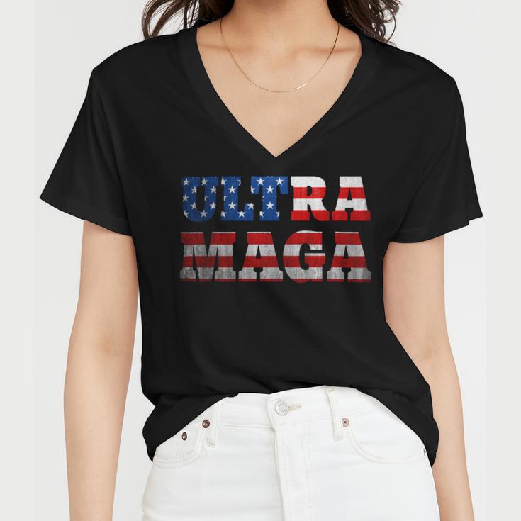 Proud Ultra Maga V11 Women V-Neck T-Shirt