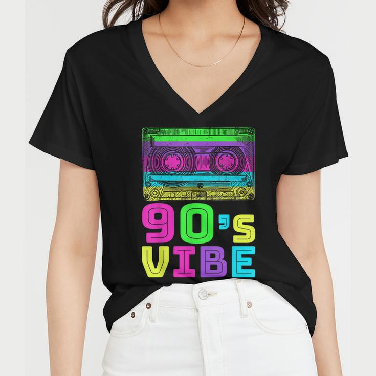 Retro Aesthetic Costume Party Outfit - 90S Vibe Women V-Neck T-Shirt