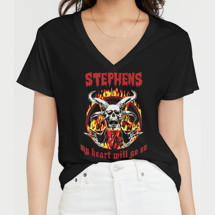 Stephens Name Gift Stephens Name Halloween Gift Women V-Neck T-Shirt