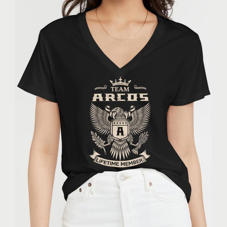 Team Arcos Lifetime Member V7 Women V-Neck T-Shirt