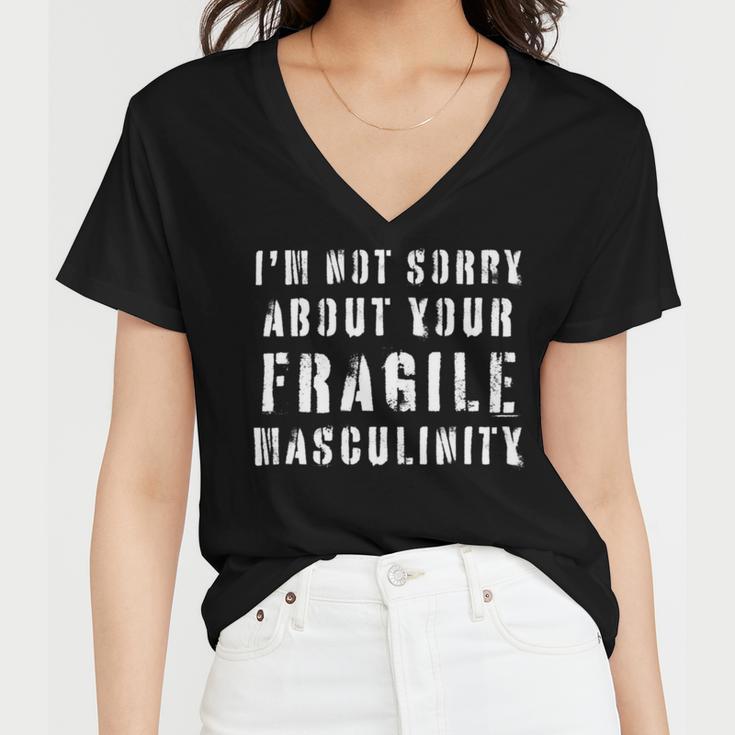 Too Clumsy To Be Around Fragile Masculinity 214 Shirt Women V-Neck T-Shirt