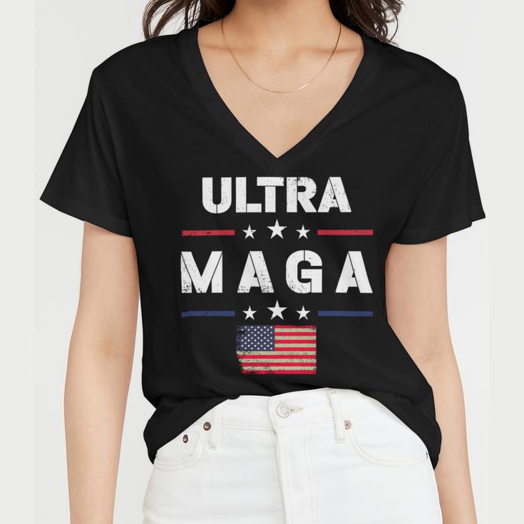 Ultra Maga And Proud Of It Ultra Maga V2 Women V-Neck T-Shirt