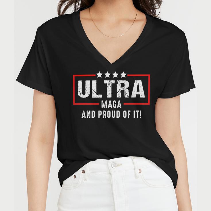 Ultra Maga And Proud Of It V27 Women V-Neck T-Shirt