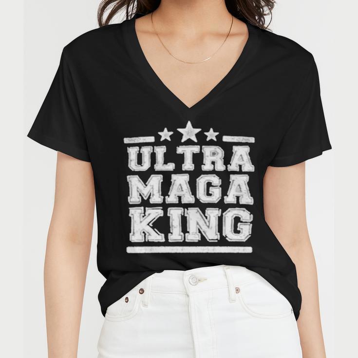 Ultra Maga Humor Women V-Neck T-Shirt