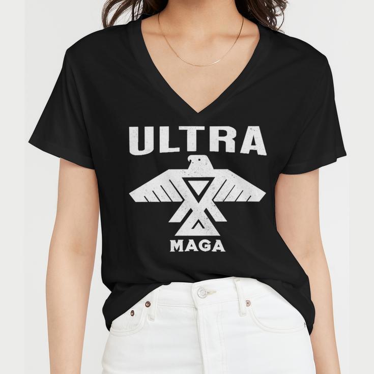 Ultra Maga Make America Great Again Proud Ultra Maga Ultra Maga Funny Women V-Neck T-Shirt