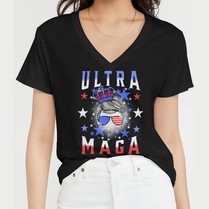 Ultra Maga The Return Of The Great Maga King V2 Women V-Neck T-Shirt