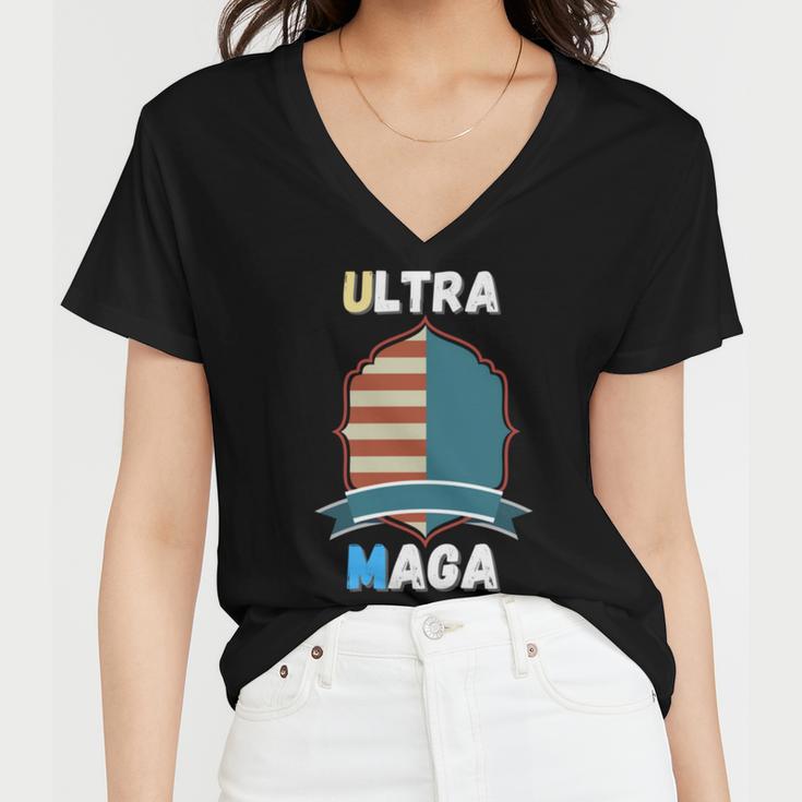 Ultra Mega Great Quote To Support Trump Women V-Neck T-Shirt