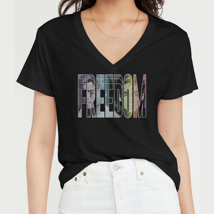 Wham Freedom Music Lover Women V-Neck T-Shirt