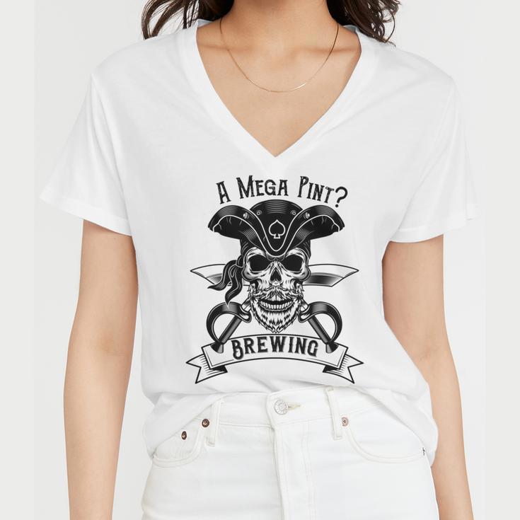 A Mega Pint Brewing Pirate Of The Mega Pint Women V-Neck T-Shirt