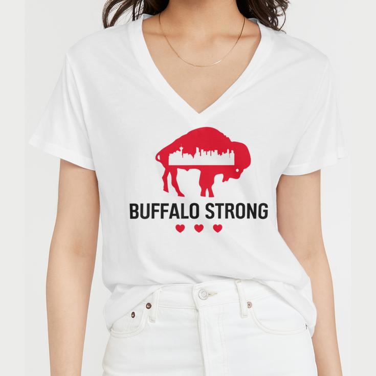 Buffalo Strong Pray For Buffalo Buffalo Strong Women V-Neck T-Shirt