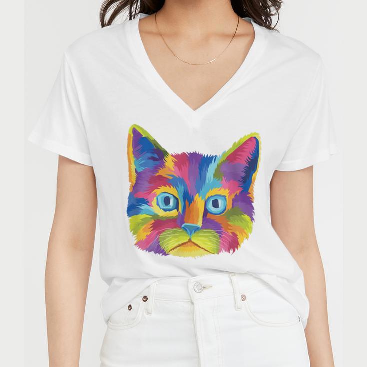 Cat Got Your Soul Women V-Neck T-Shirt