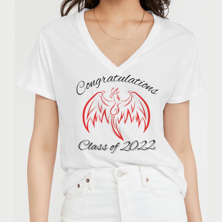 Congratulations Class Of 2022 Dragon Women V-Neck T-Shirt