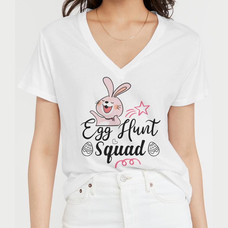 Egg Hunt Squad Women V-Neck T-Shirt