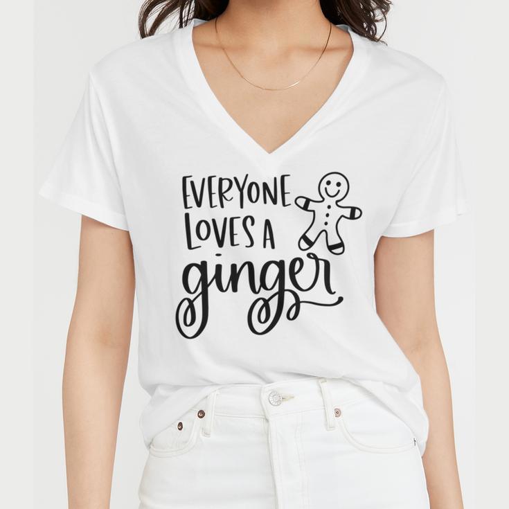 Everyone Loves A Ginger Women V-Neck T-Shirt