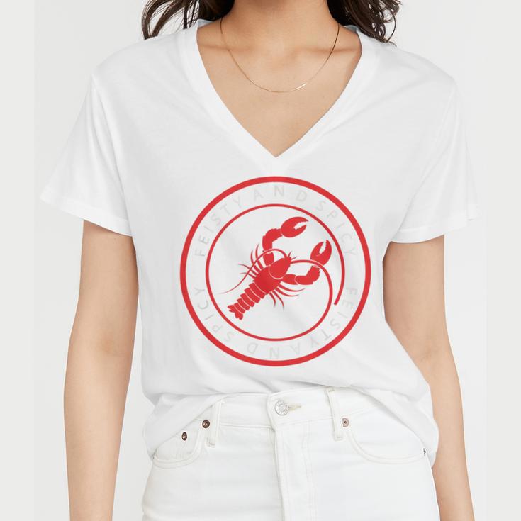 Feisty And Spicy Funny Women V-Neck T-Shirt