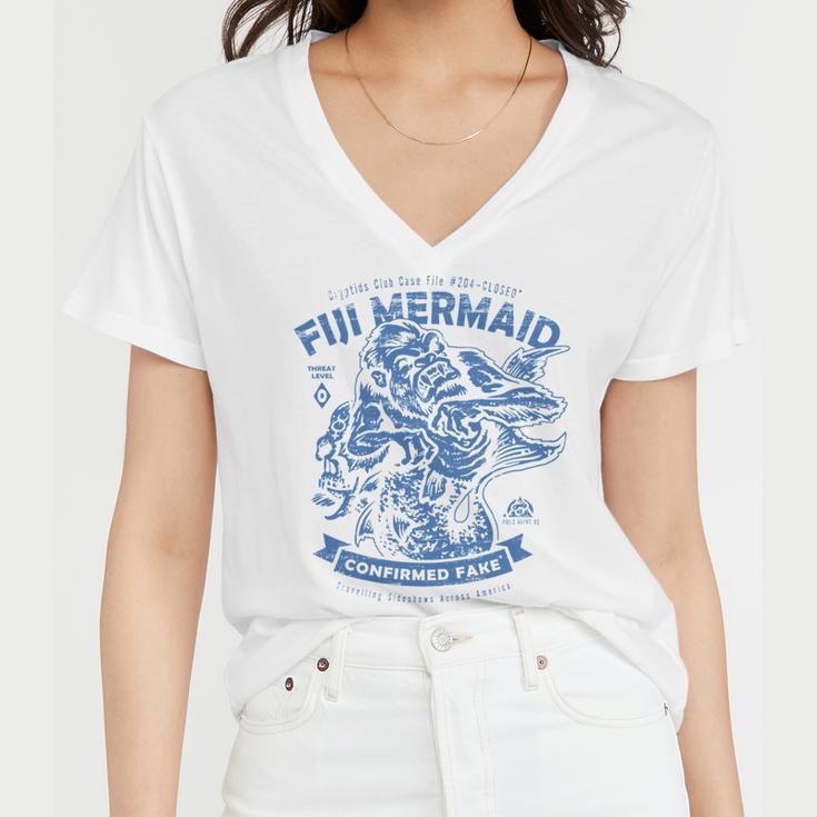 Fiji Mermaid - Cryptids Club Case File 204 193 Trending Shirt Women V-Neck T-Shirt