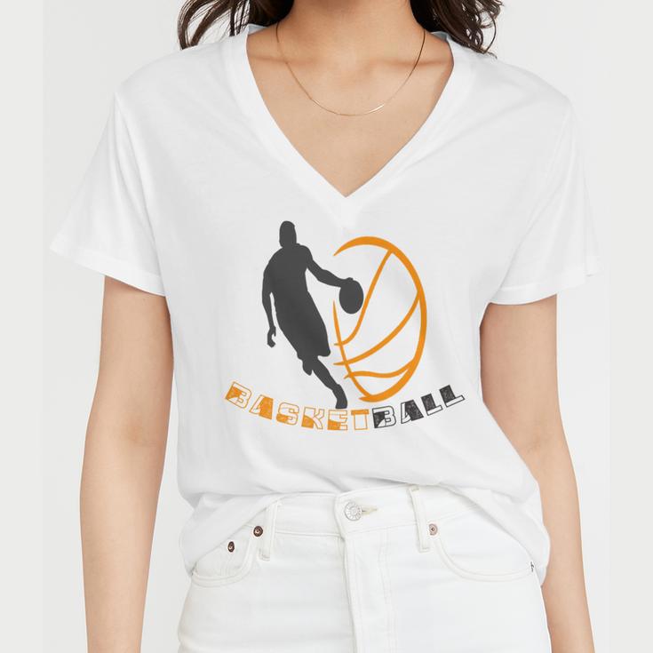 Funny Basketball Gift For Basketball Lovers Women V-Neck T-Shirt