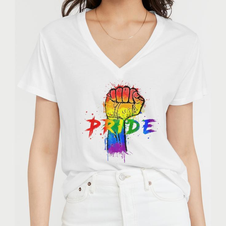 Gay Pride Lgbt For Gays Lesbian Trans Pride Month Women V-Neck T-Shirt