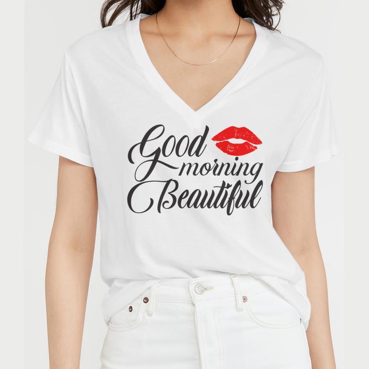 Good Morning Beautiful Women V-Neck T-Shirt