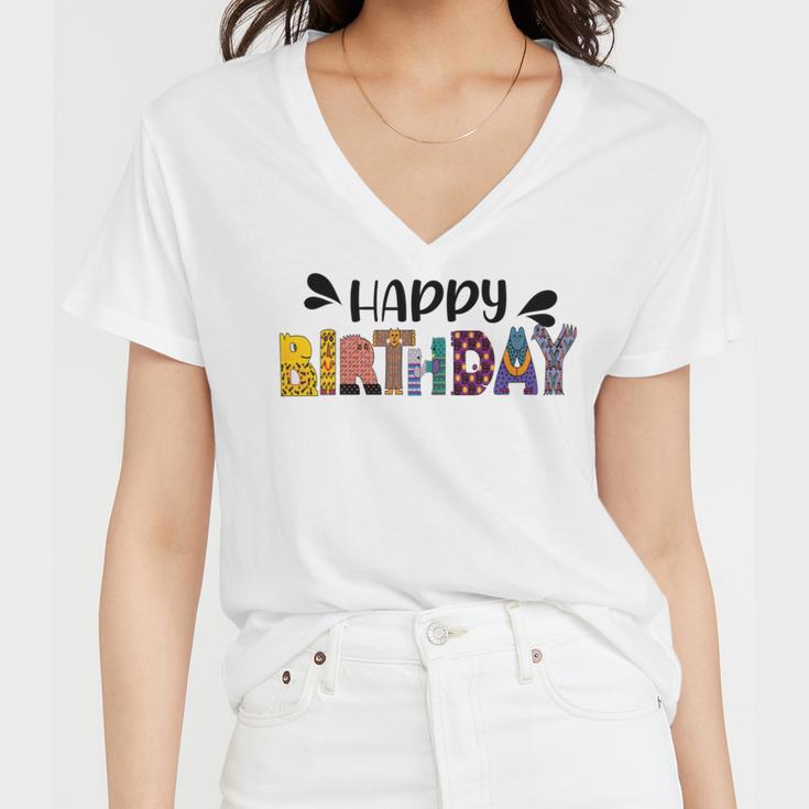 Happy Birthday V2 Women V-Neck T-Shirt