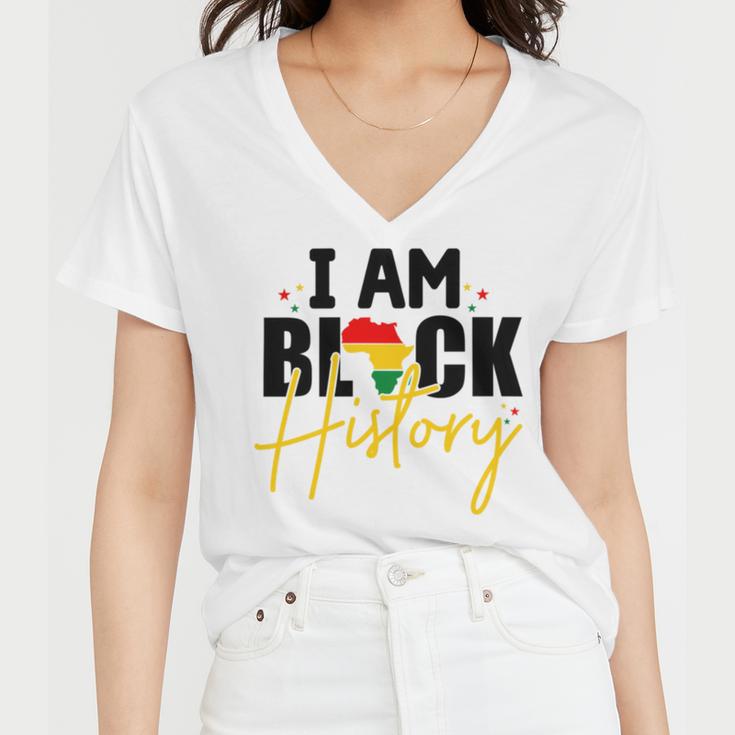 I Am Black History V2 Women V-Neck T-Shirt