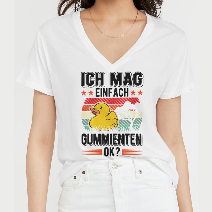 Ich Mag Einfach Gummienten Badeente Women V-Neck T-Shirt