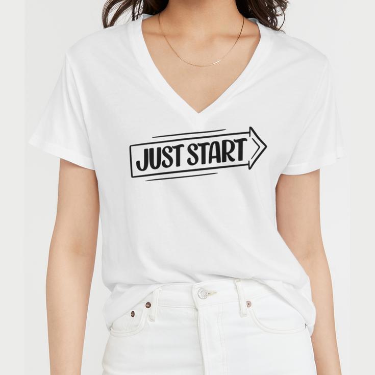 Just Start 98 Trending Shirt Women V-Neck T-Shirt