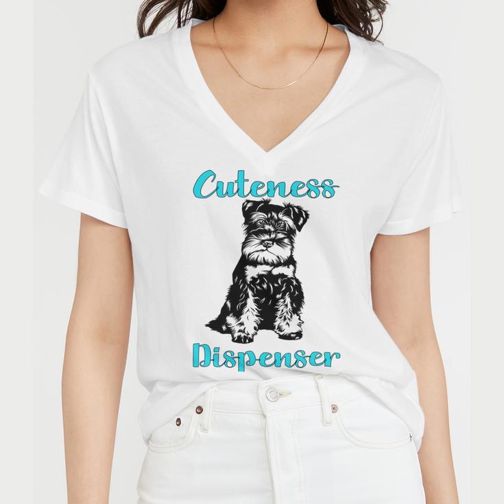 Miniature Schnauzer At Home Cuteness Dispenser Multi Tasking Dog Women V-Neck T-Shirt