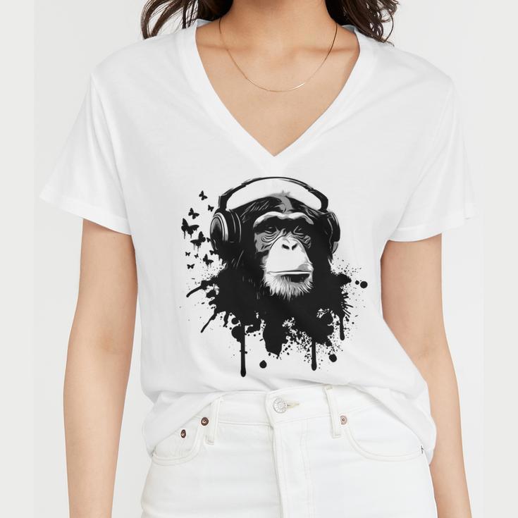 Monkey Business Women V-Neck T-Shirt