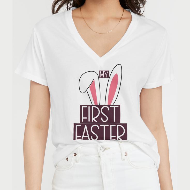 My First Easter Women V-Neck T-Shirt