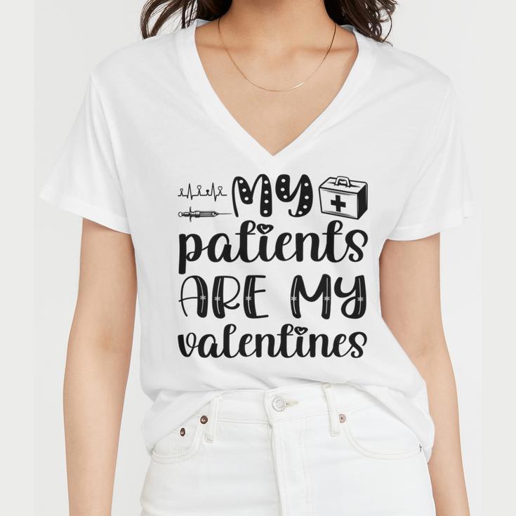 My Patients Are My Valentines 141 Trending Shirt Women V-Neck T-Shirt