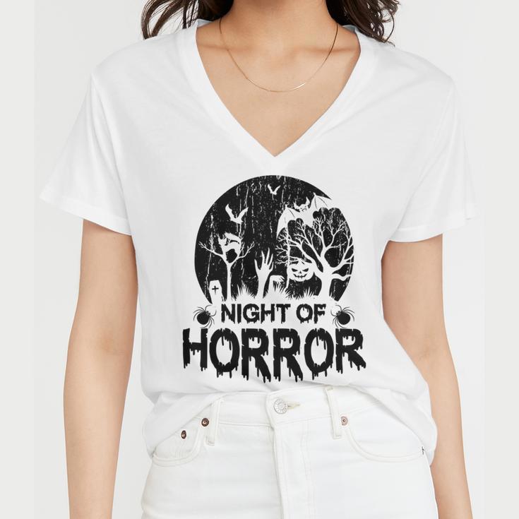 Night Of Horror 146 Shirt Women V-Neck T-Shirt