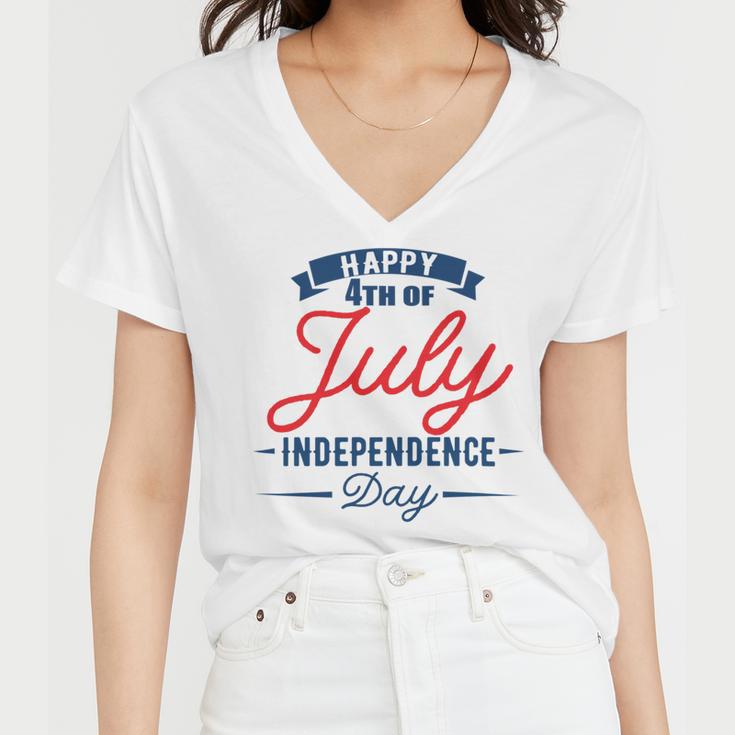 Official Happy 4Th Of July Independence Day Women V-Neck T-Shirt