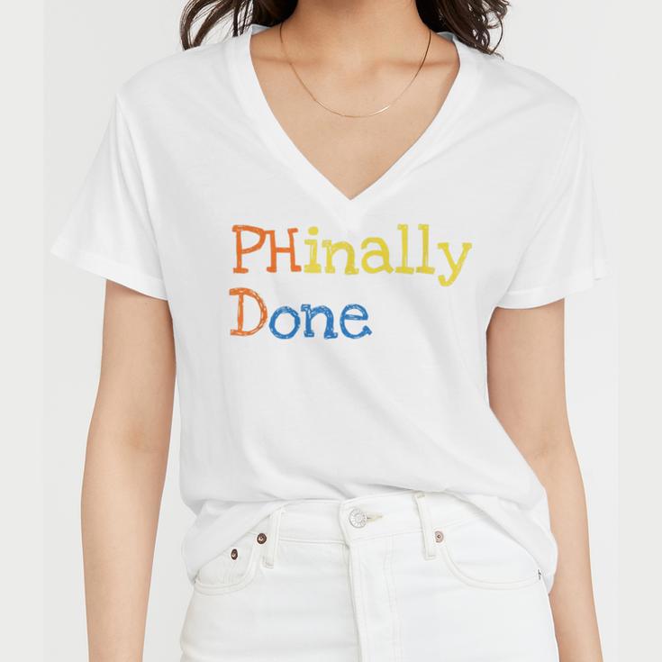 Phinally Done Women V-Neck T-Shirt