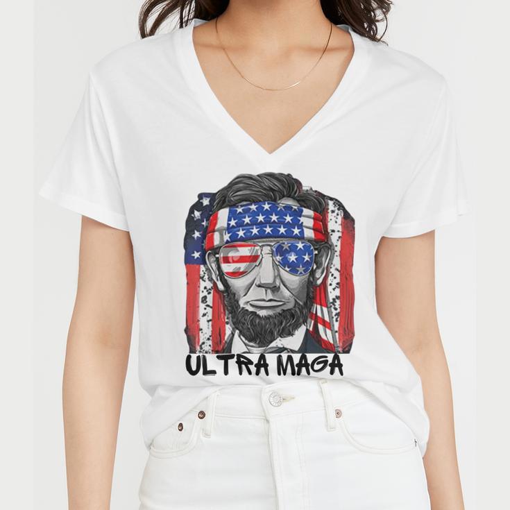 Ultra Maga And Proud Of It Essential Tshirt Women V-Neck T-Shirt