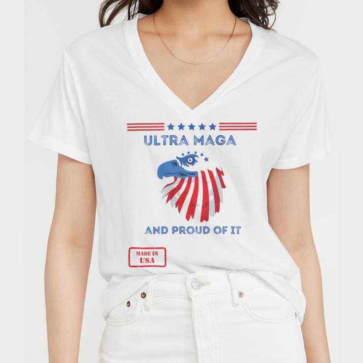 Ultra Maga And Proud Of It V12 Women V-Neck T-Shirt