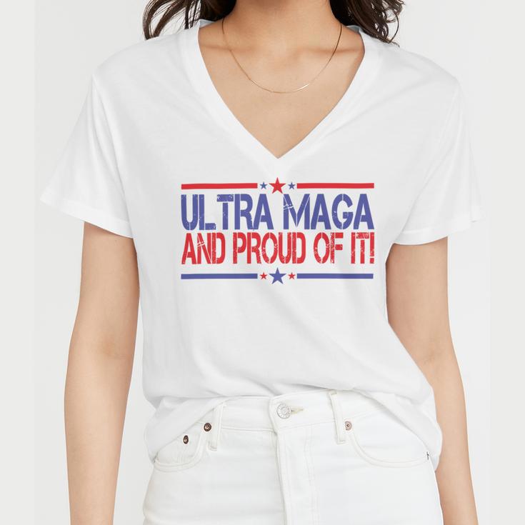 Ultra Maga And Proud Of It V14 Women V-Neck T-Shirt