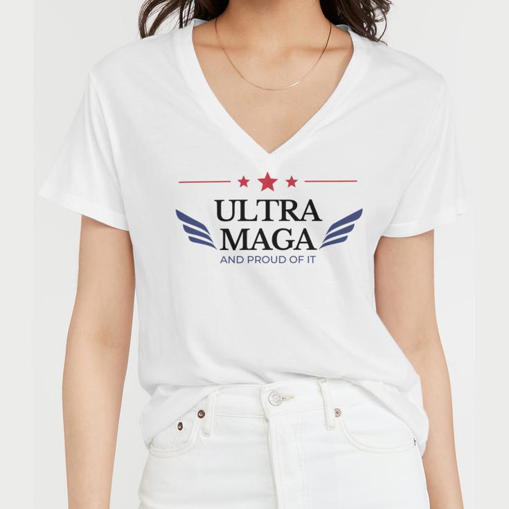 Ultra Maga And Proud Of It V16 Women V-Neck T-Shirt