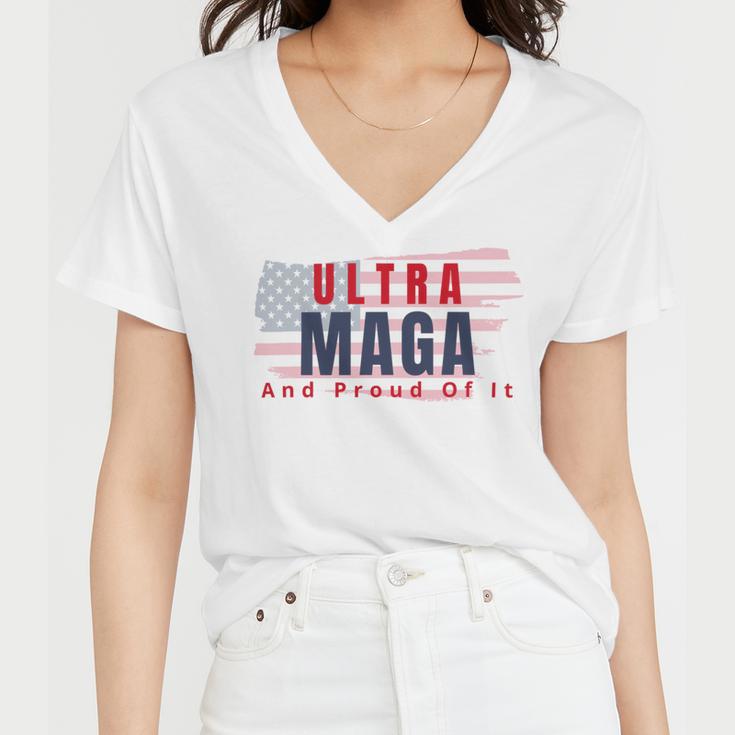 Ultra Maga And Proud Of It V17 Women V-Neck T-Shirt