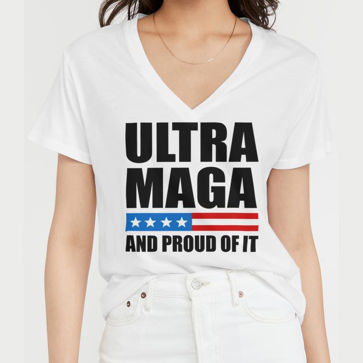 Ultra Maga And Proud Of It V22 Women V-Neck T-Shirt