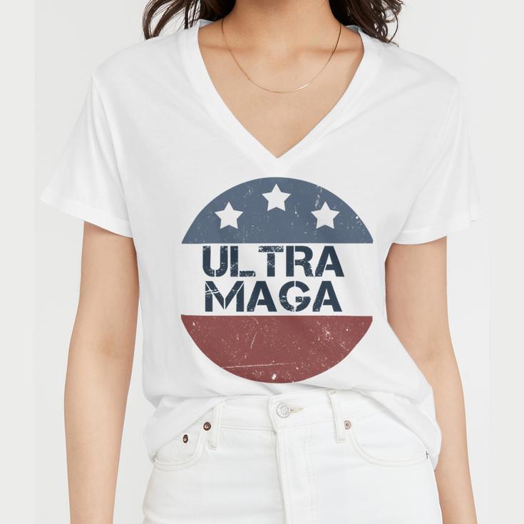 Ultra Maga And Proud Of It V24 Women V-Neck T-Shirt