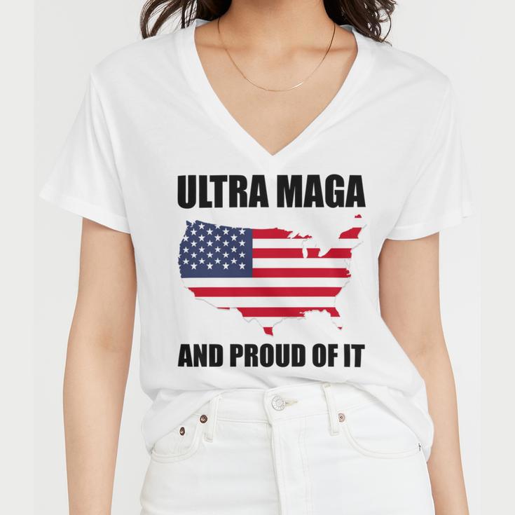 Ultra Maga And Proud Of It V6 Women V-Neck T-Shirt