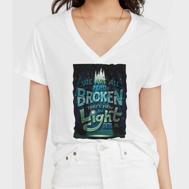 We Are All Broken 350 Trending Shirt Women V-Neck T-Shirt