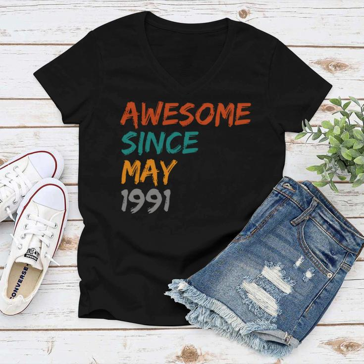 Awesome Since May 1991 Women V-Neck T-Shirt